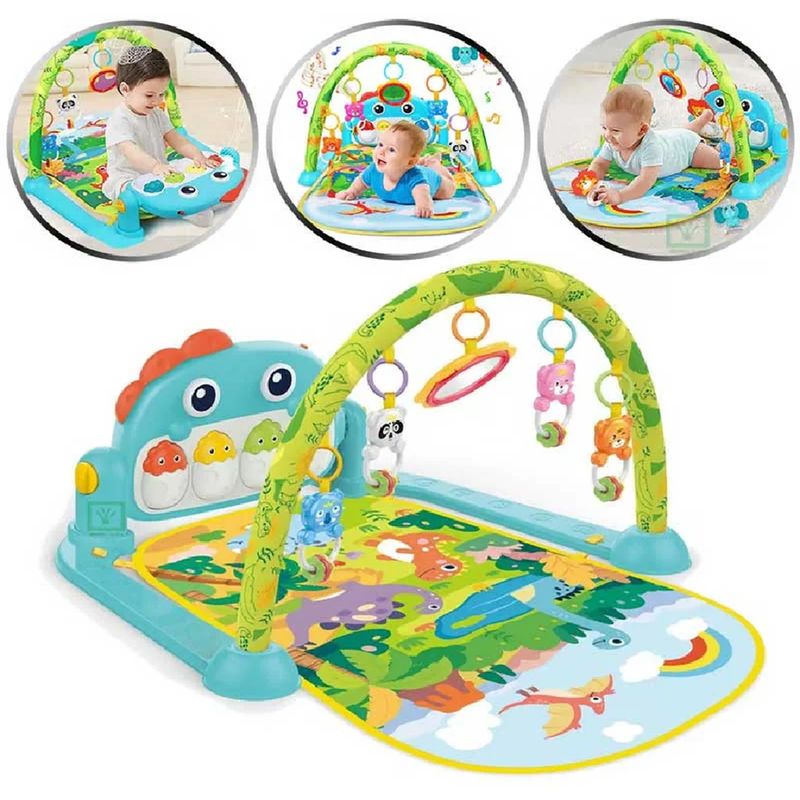 GENERICO - GIMNASIO PARA BEBE PIANO MUSICAL 3 EN 1 DINOSAURIO