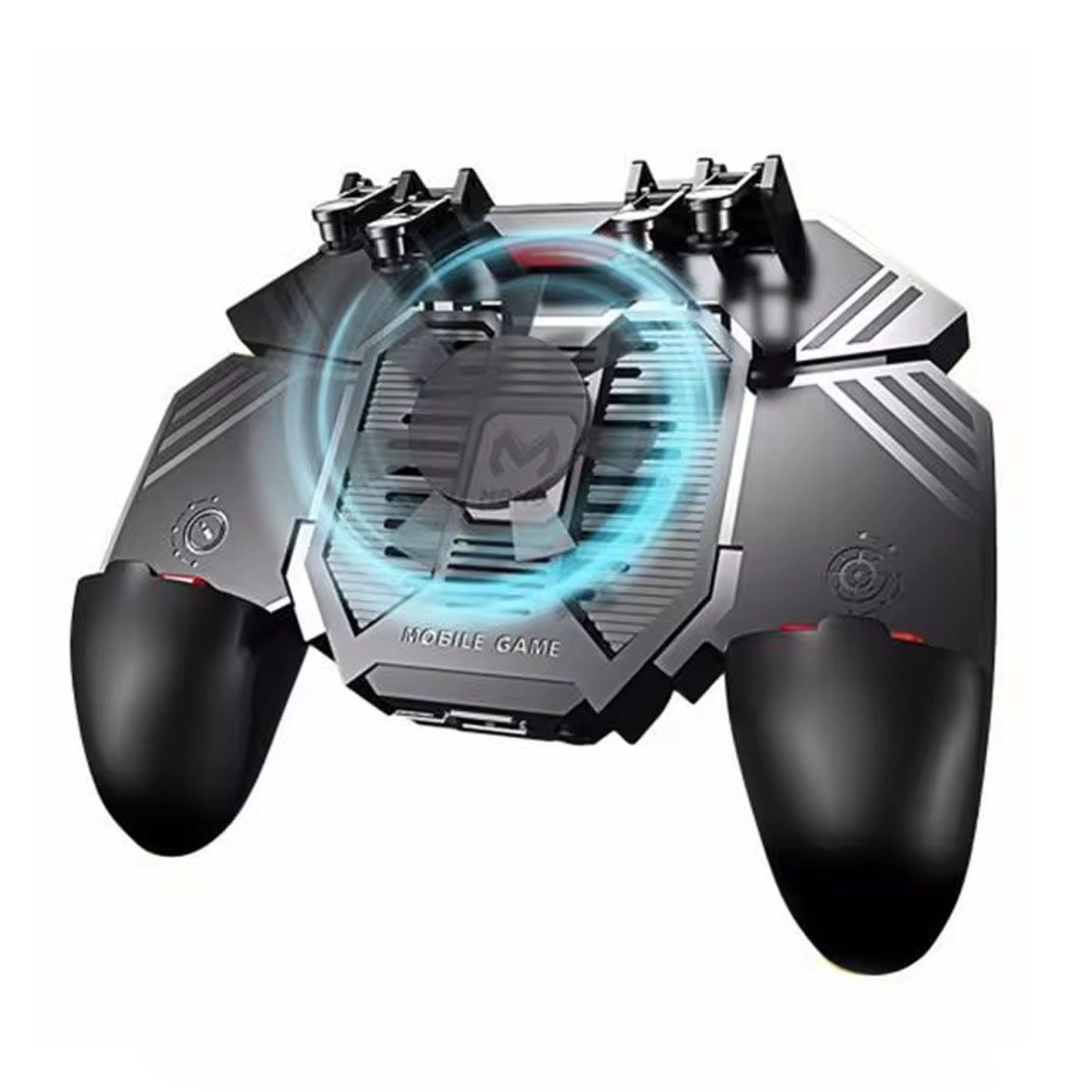 MEMO - Gamepad Control Memo AK77 Con 4 Gatillos + Ventilador + Power Bank.