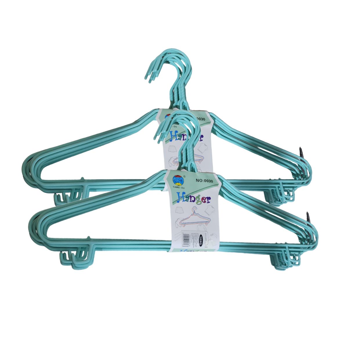 GENERICO - Pack 20 Ganchos Colgadores Para Ropa - Verde Claro