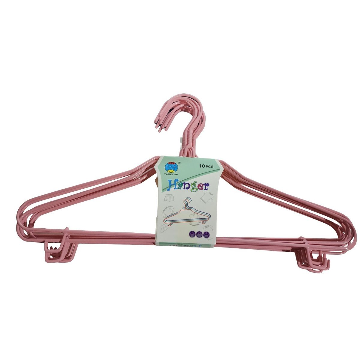 GENERICO - Pack 30 Ganchos Colgadores Para Ropa - Rosado