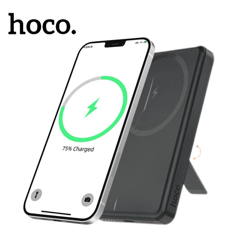 HOCO - Power Bank Hoco 5000mAh Inalámbrico Magsafe 15W Carga Rápida PD 20W