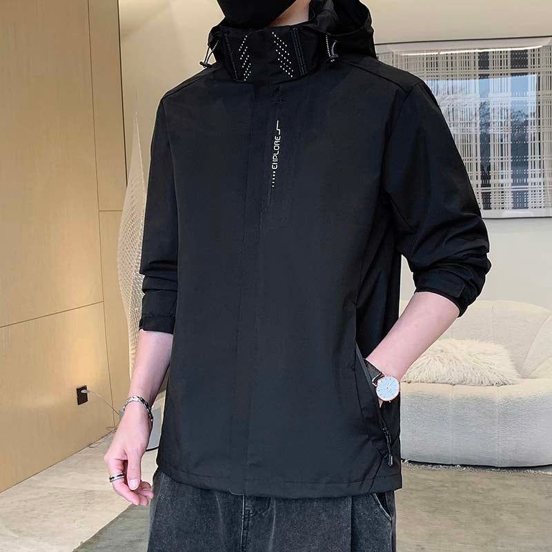 Chaqueta Casual Hombre Con Sombrero Negro KNOWMLAB