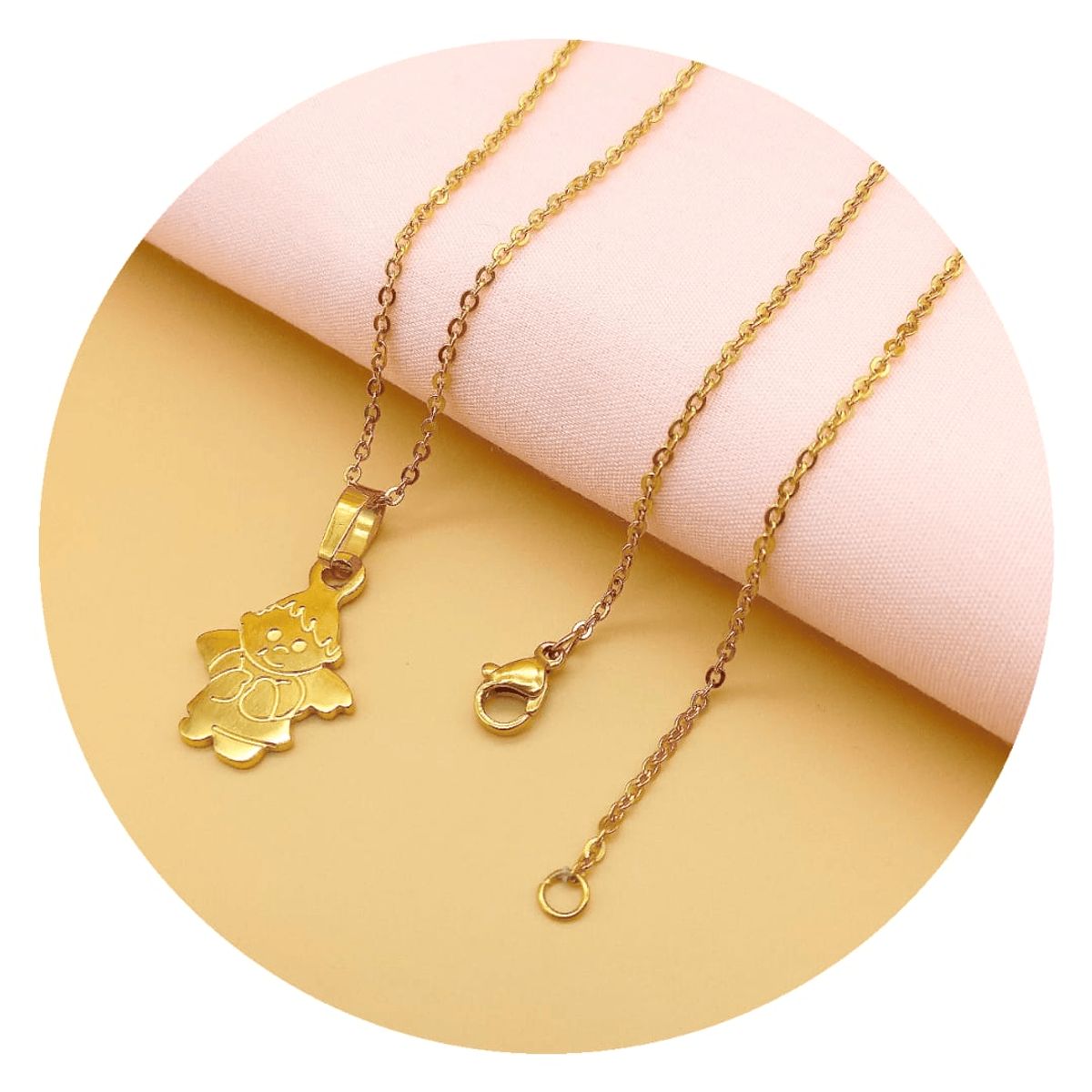 GENERICO - Collar Ángel Dorado En Acero 316L