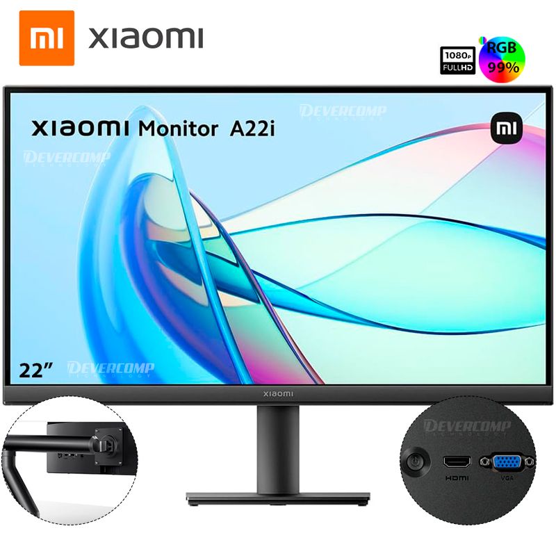 XIAOMI - Monitor Xiaomi A22i 22′ Full HD 75Hz HDMI VGA