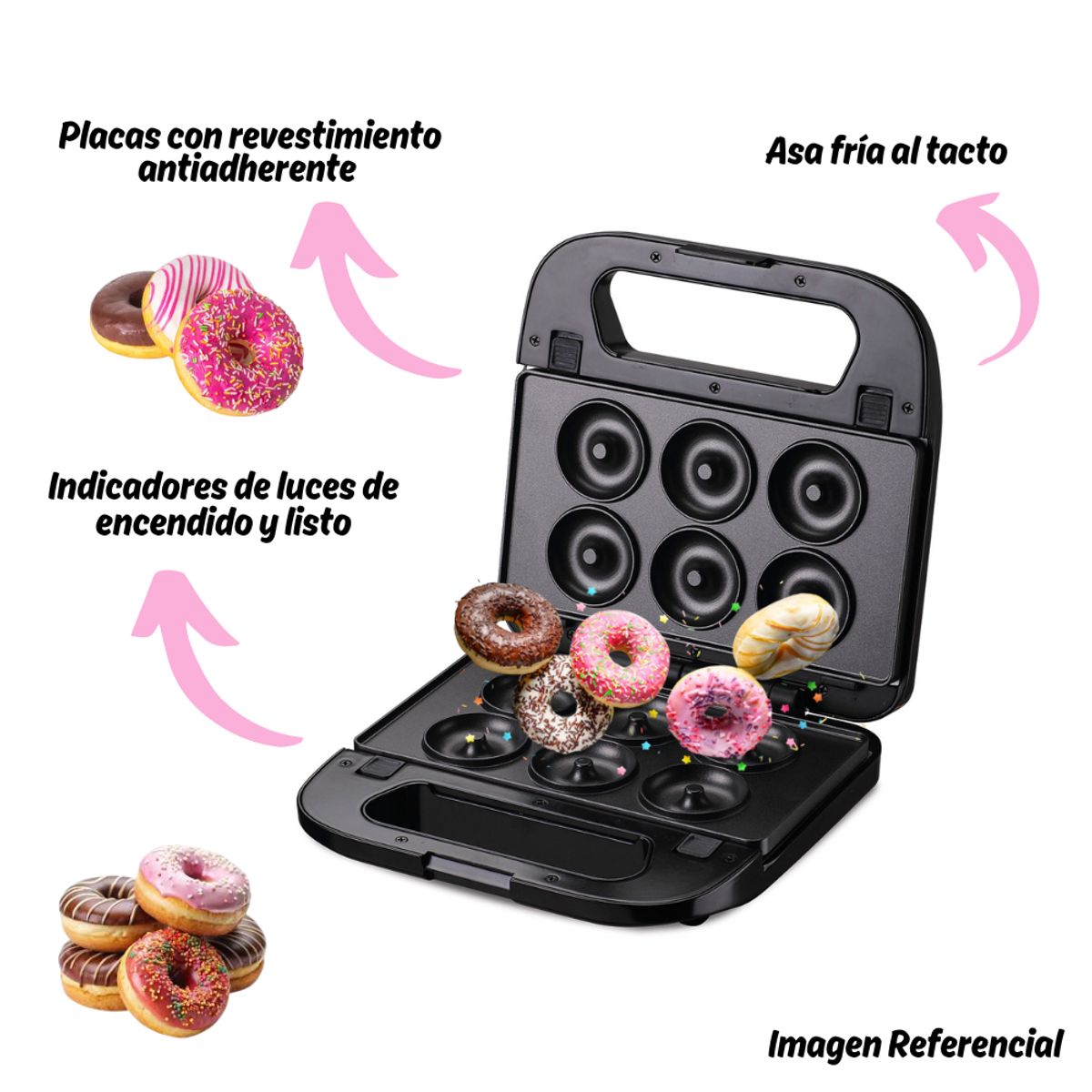 TAURUS - Maquina de Donas & Waffles Taurus 2 en 1