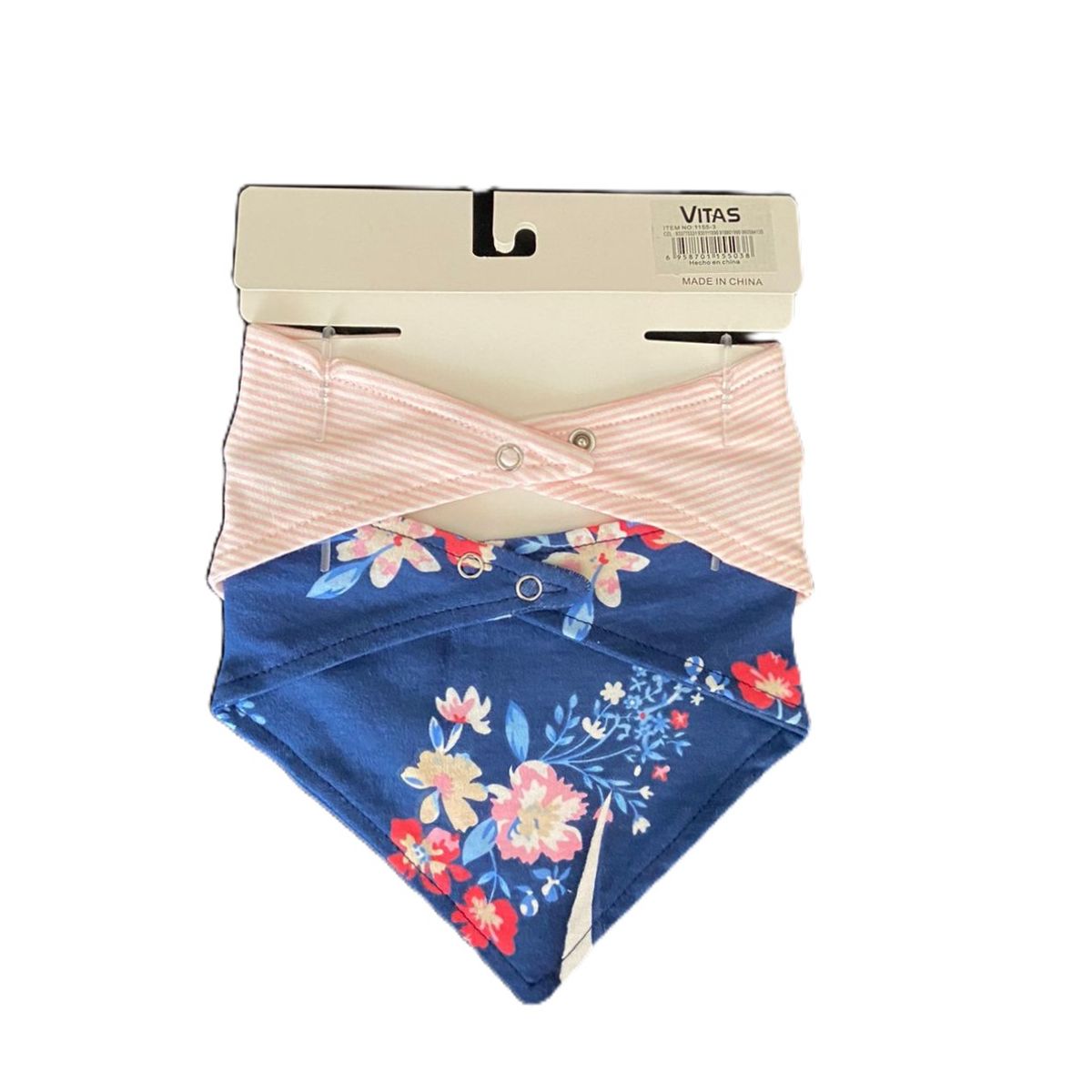 GENERICO - BANDANA BABERO PARA BEBE - 2PCS - PALETA - FLORES