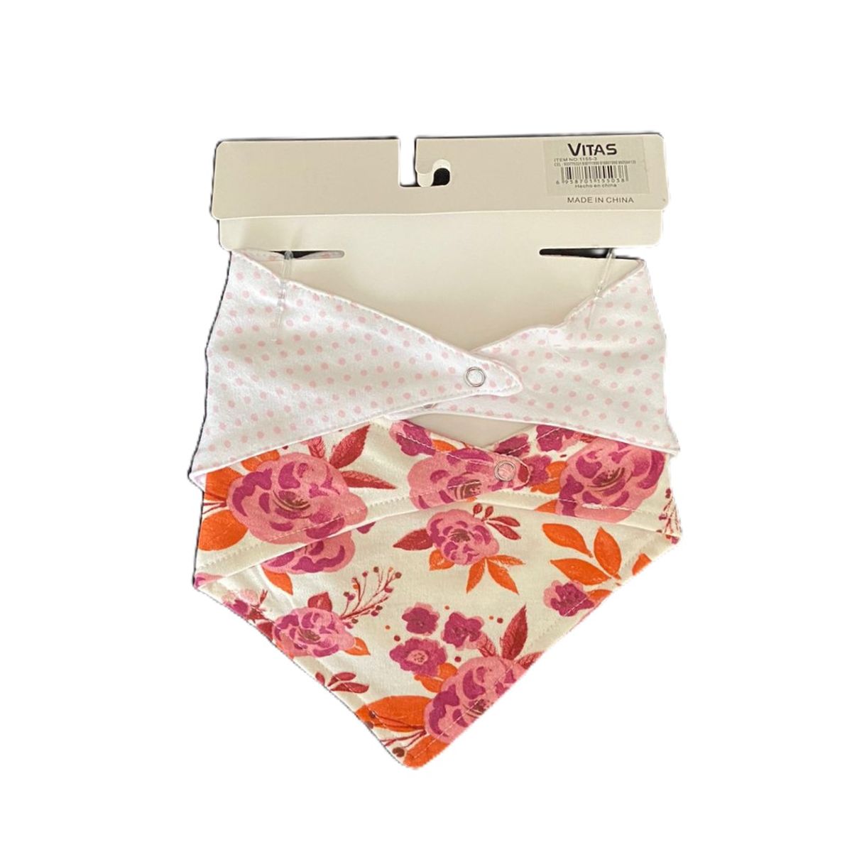 GENERICO - BANDANA BABERO PARA BEBE - 2PCS - ARCO IRIS