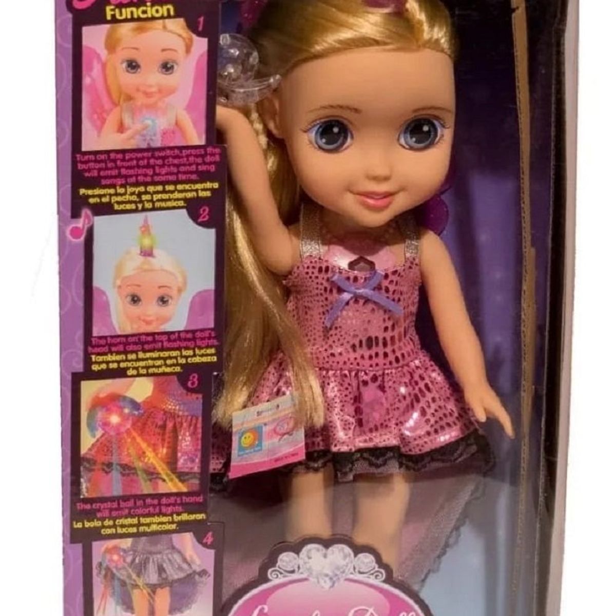 OEM - MUÑECA AMOROSA UNICORNIO CON MUSICA Y LUCES Y ACCESORIO OLOR