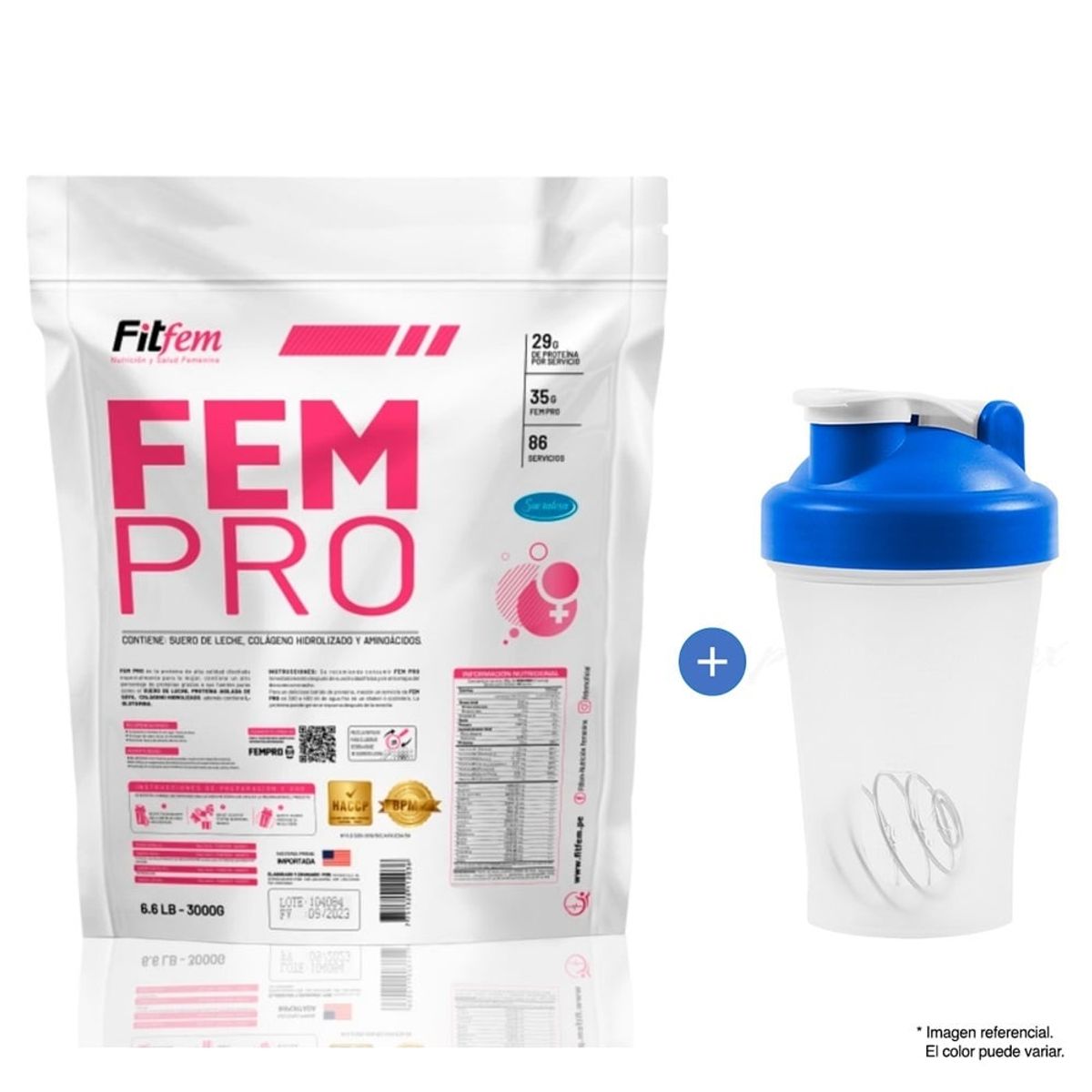 FITFEM - SUERO DE LECHE PROTEÍNA FEM PRO 3KG CHOCOLATE