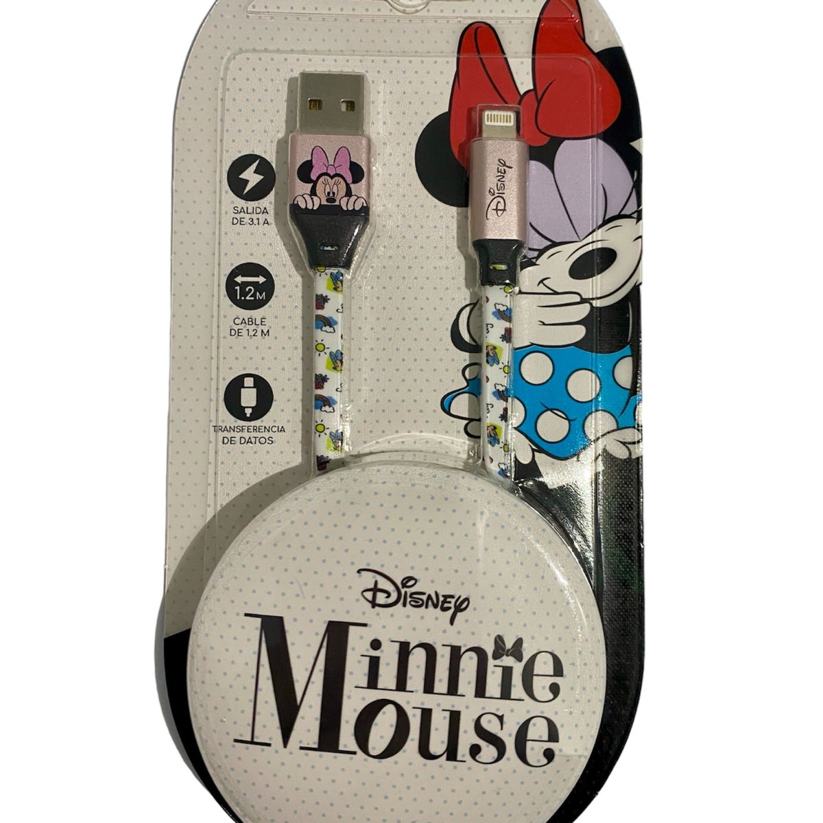 ROMAX - Cable Cargador Minnie para IPhone