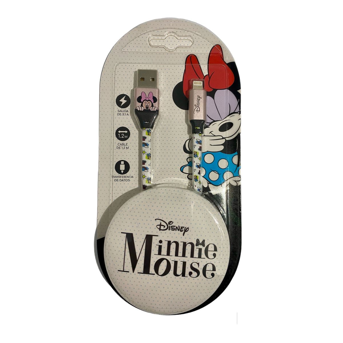 ROMAX - Cable Cargador Minnie para IPhone