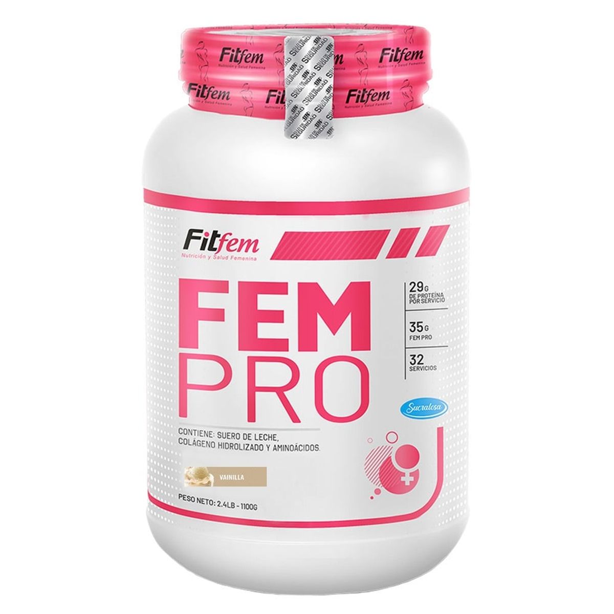 FITFEM - FEM PRO 1.1 KG PROTEÍNA FITFEM VAINILLA + REGALO