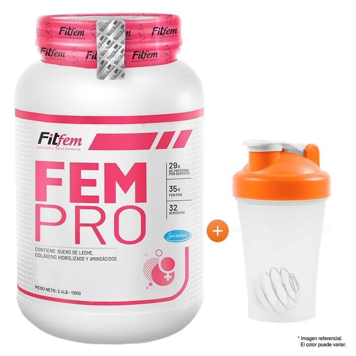 FITFEM - PROTEÍNA FEMPRO 1100 GRAMOS FITFEM CHOCOLATE MÁS SHAKER