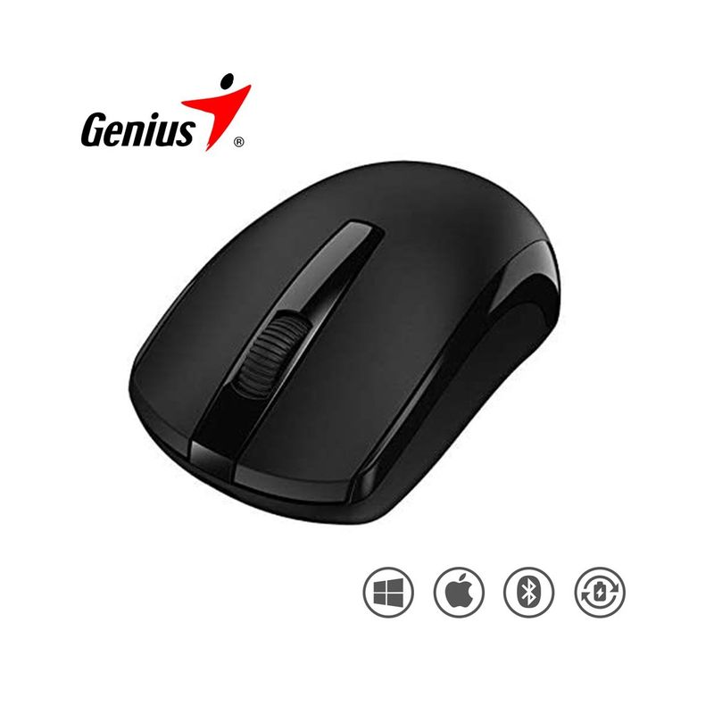 GENIUS - Mouse Inalambrico Genius ECO-8100 Bateria Recargable - Negro
