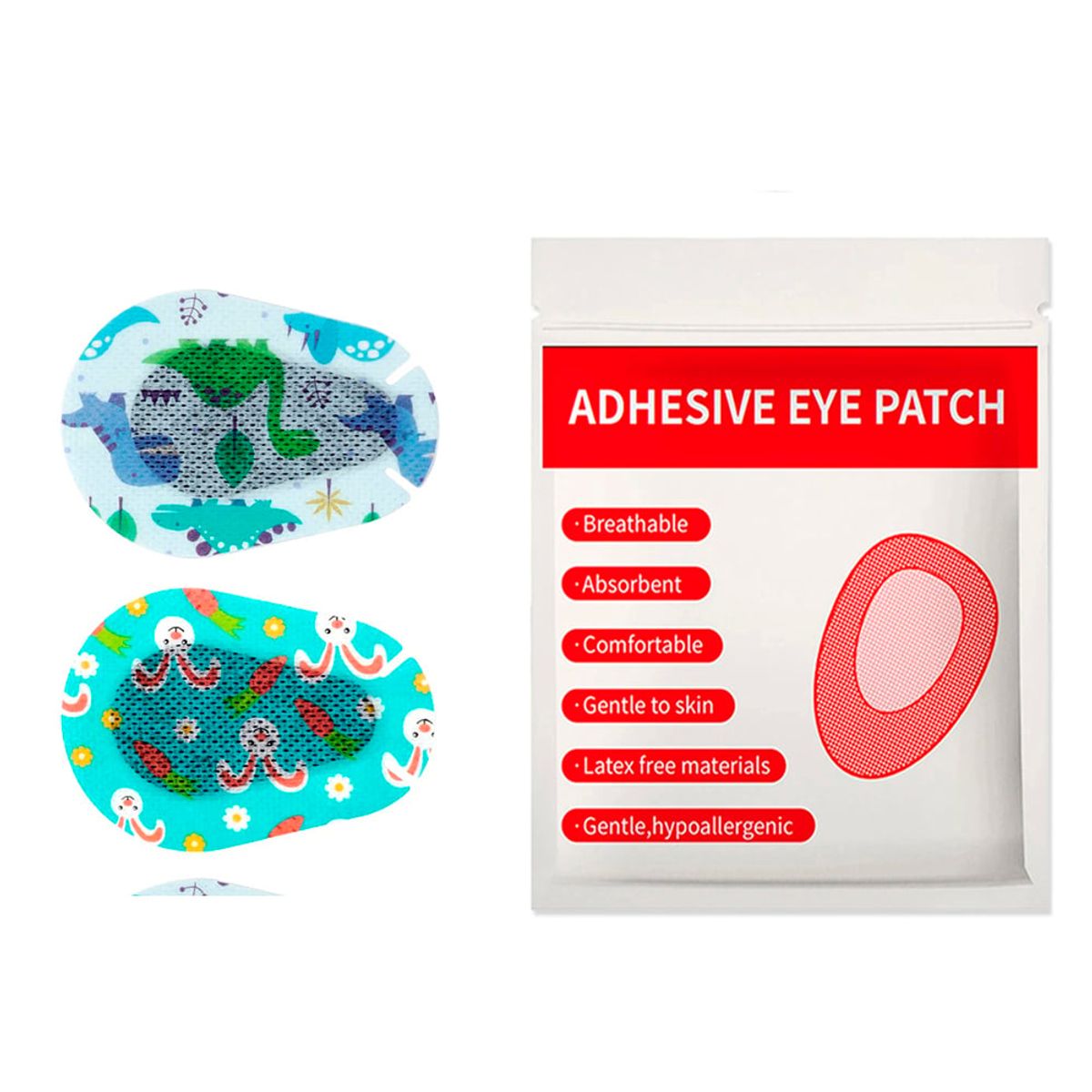 GENERICO - 40 Parches Oculares Para Niño Ojo Perezoso Ambliopía Celeste