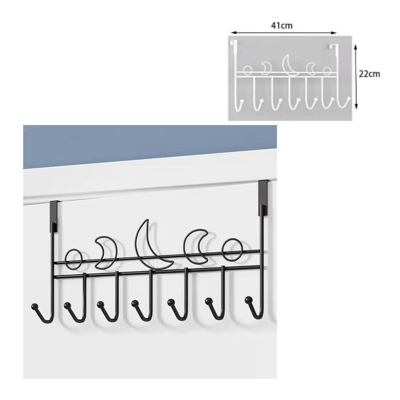 GENERICO - Colgador Perchero para Puerta Negro