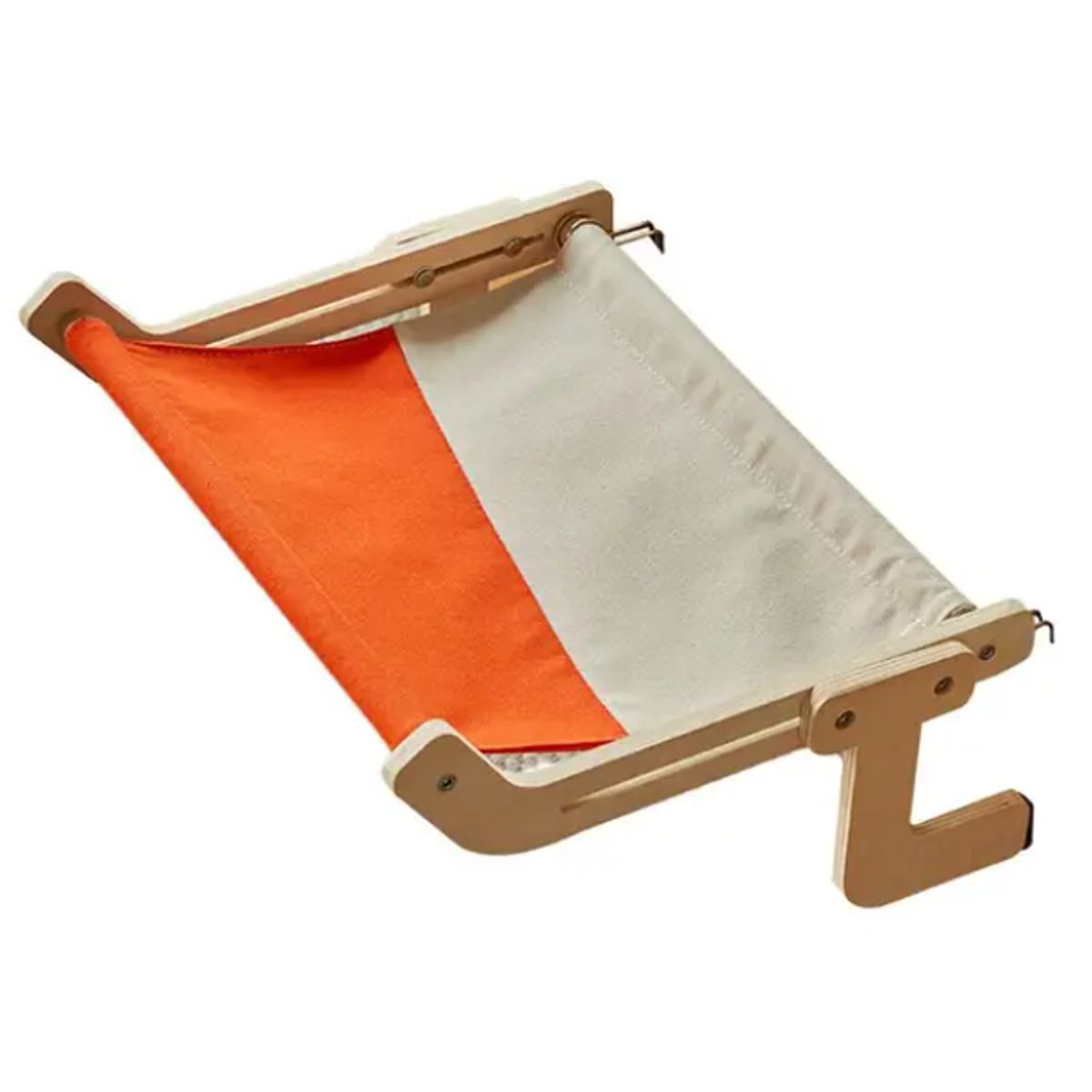 GENERICO - Cama para gato tipo hamaca de madera - Naranja