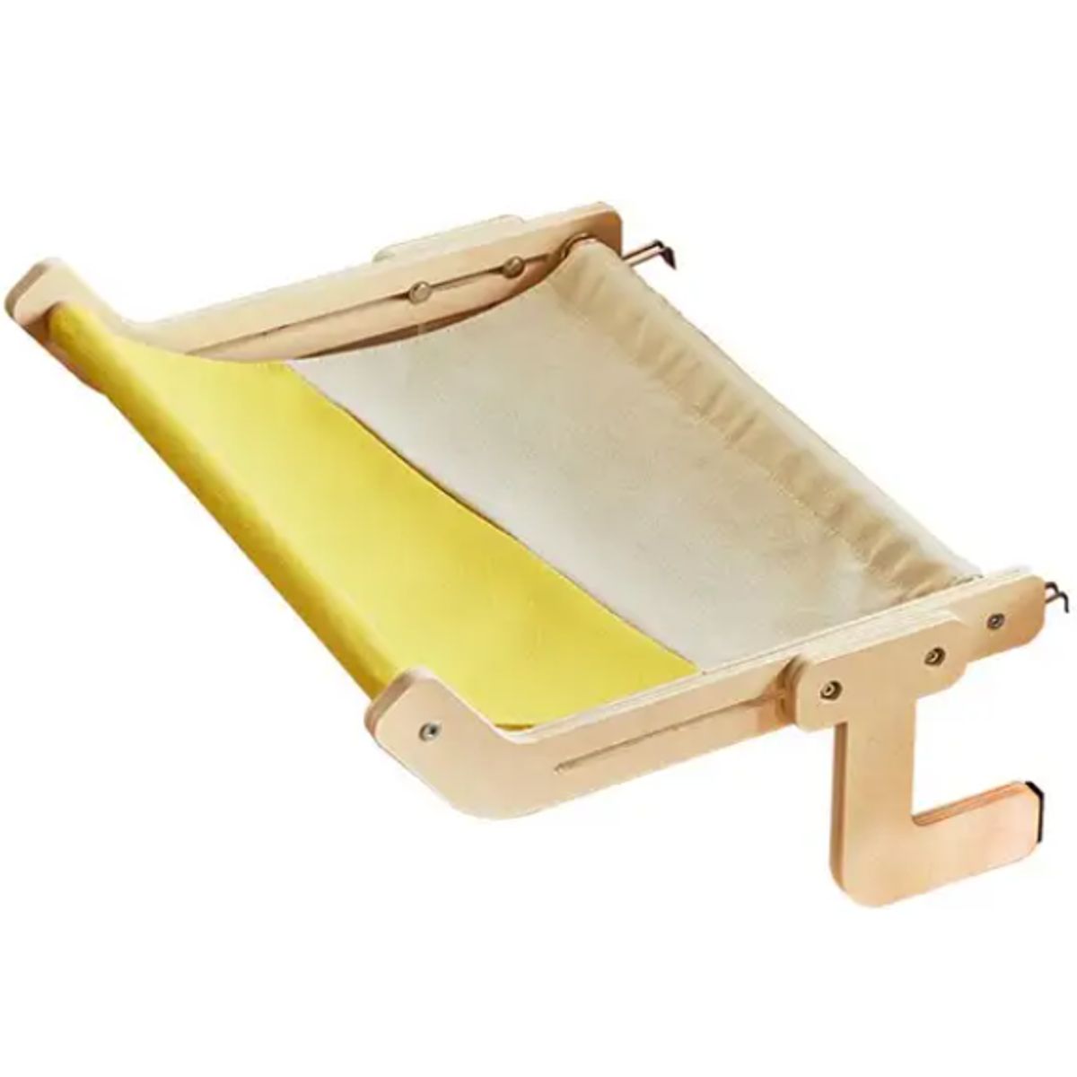 GENERICO - Cama para gato tipo hamaca de madera - Amarillo
