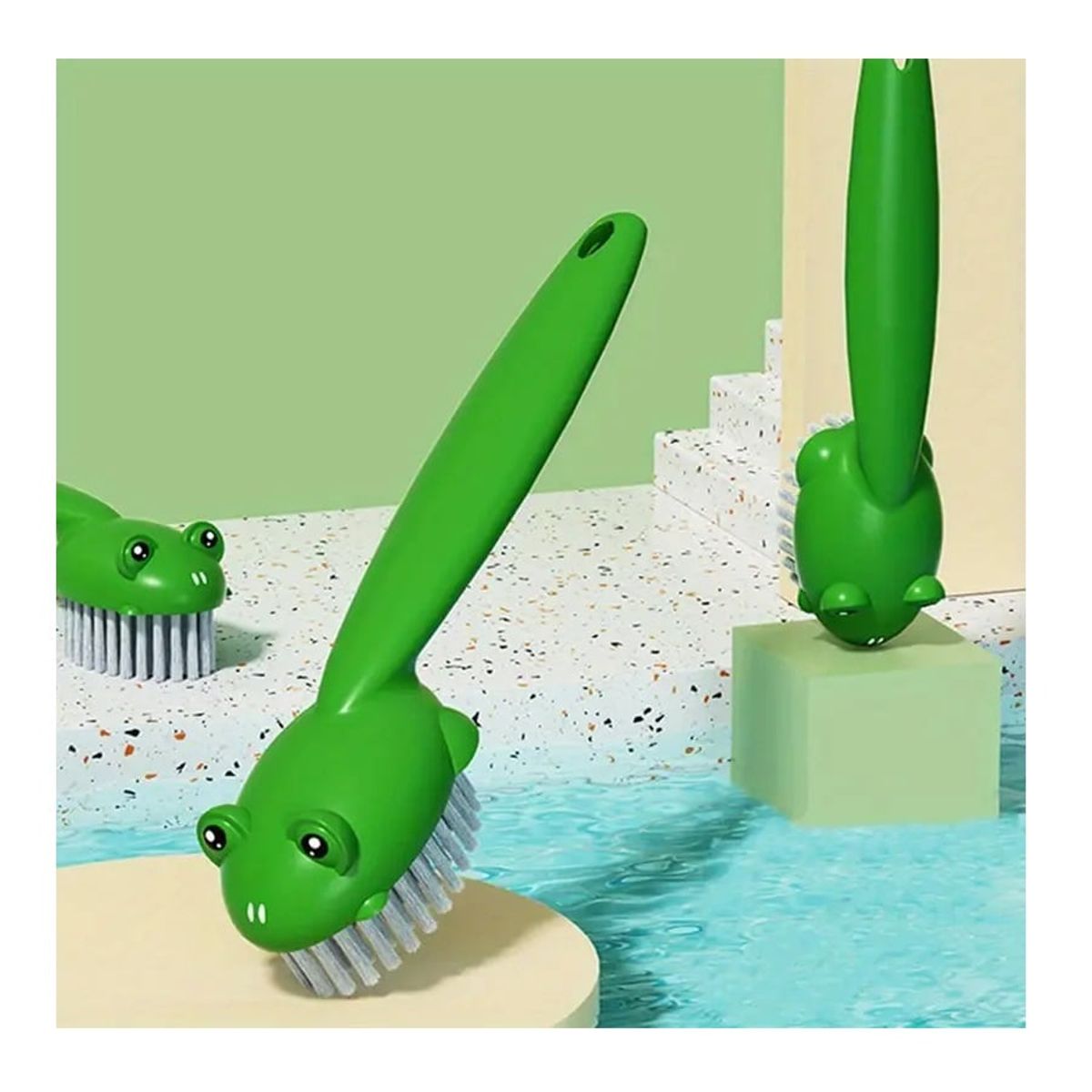 GENERICO - Cepillo Multifuncional Zapatillas Hogar Sapito Kawai