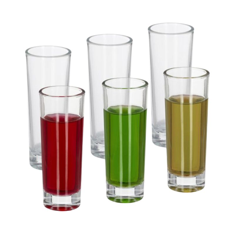 HYGGE - Juego de 6 Mini Copas de Shot Tequila Recto