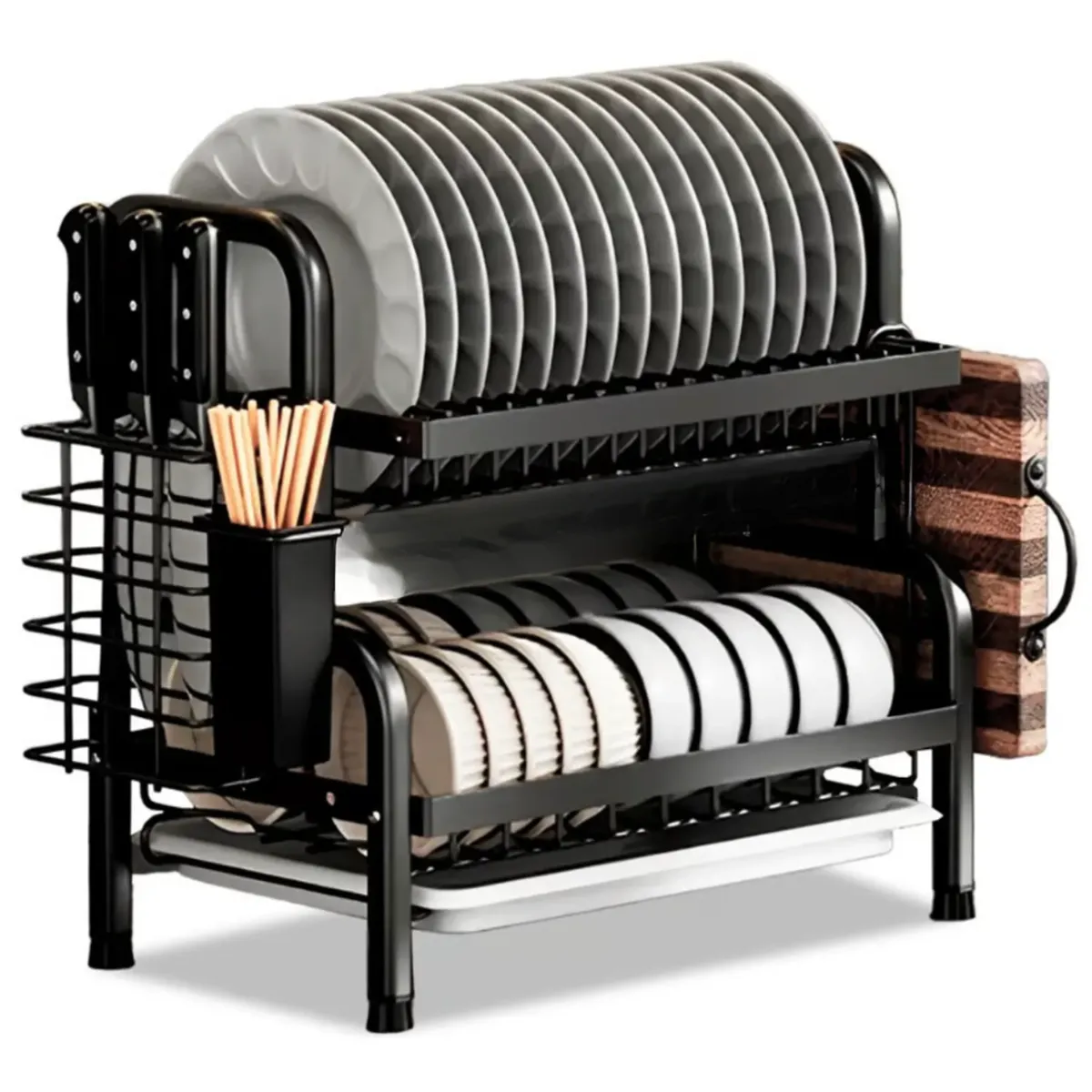 INSPIRA MARKET - Escurridor Organizador Rack de 2 Niveles