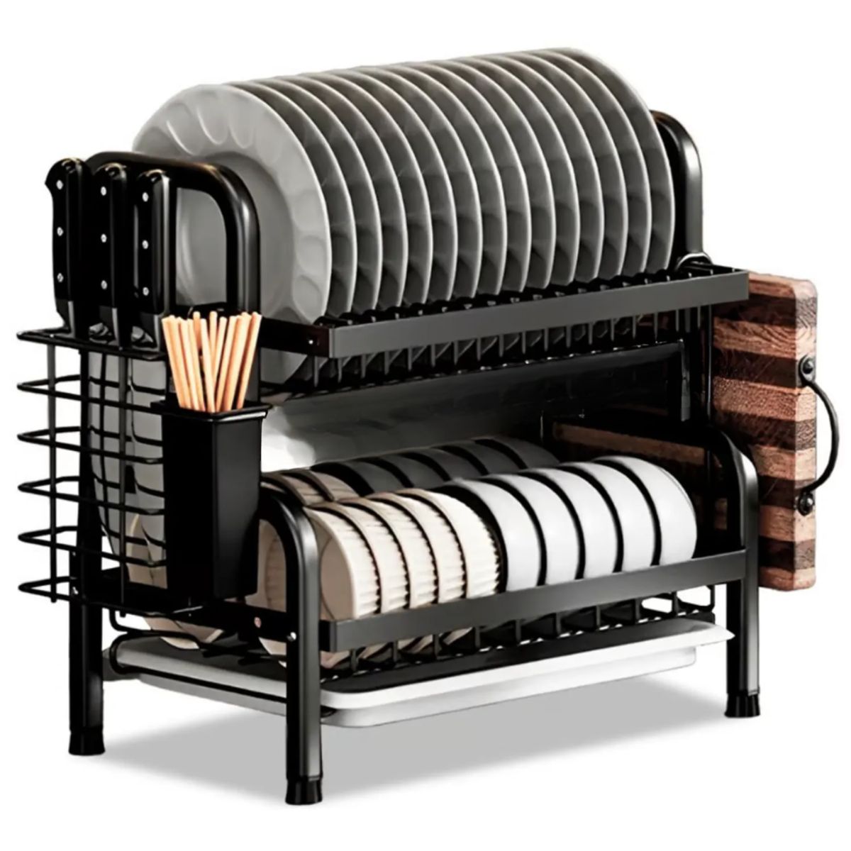 INSPIRA MARKET - Escurridor Organizador Rack de 2 Niveles