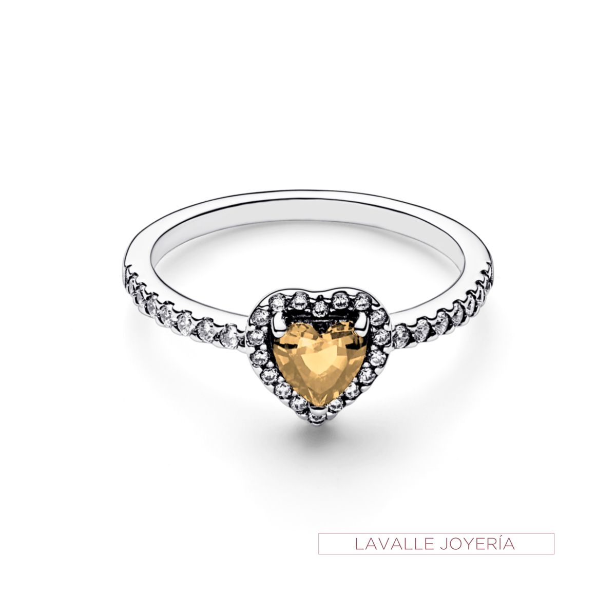 OEM - Anillo de Plata 950 Corazón Lavalle Joyeria