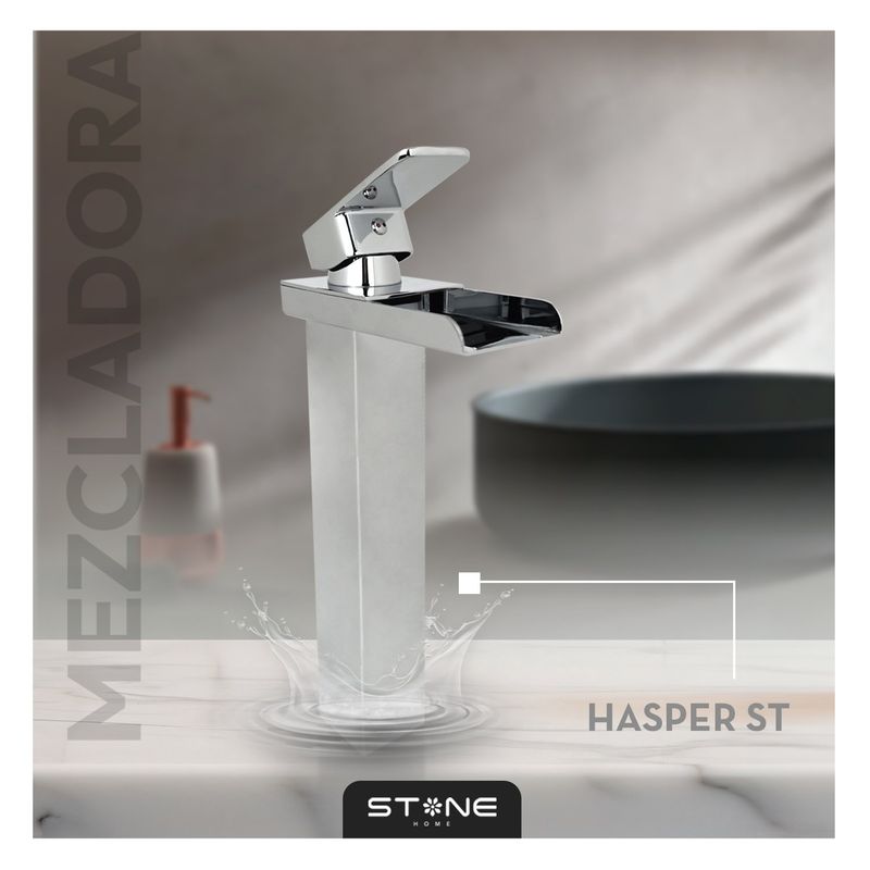 STONE - MEZCLADORA MONOCOMANDO PBOWL AL MUEBLE HASPER ST CROMADO STONE