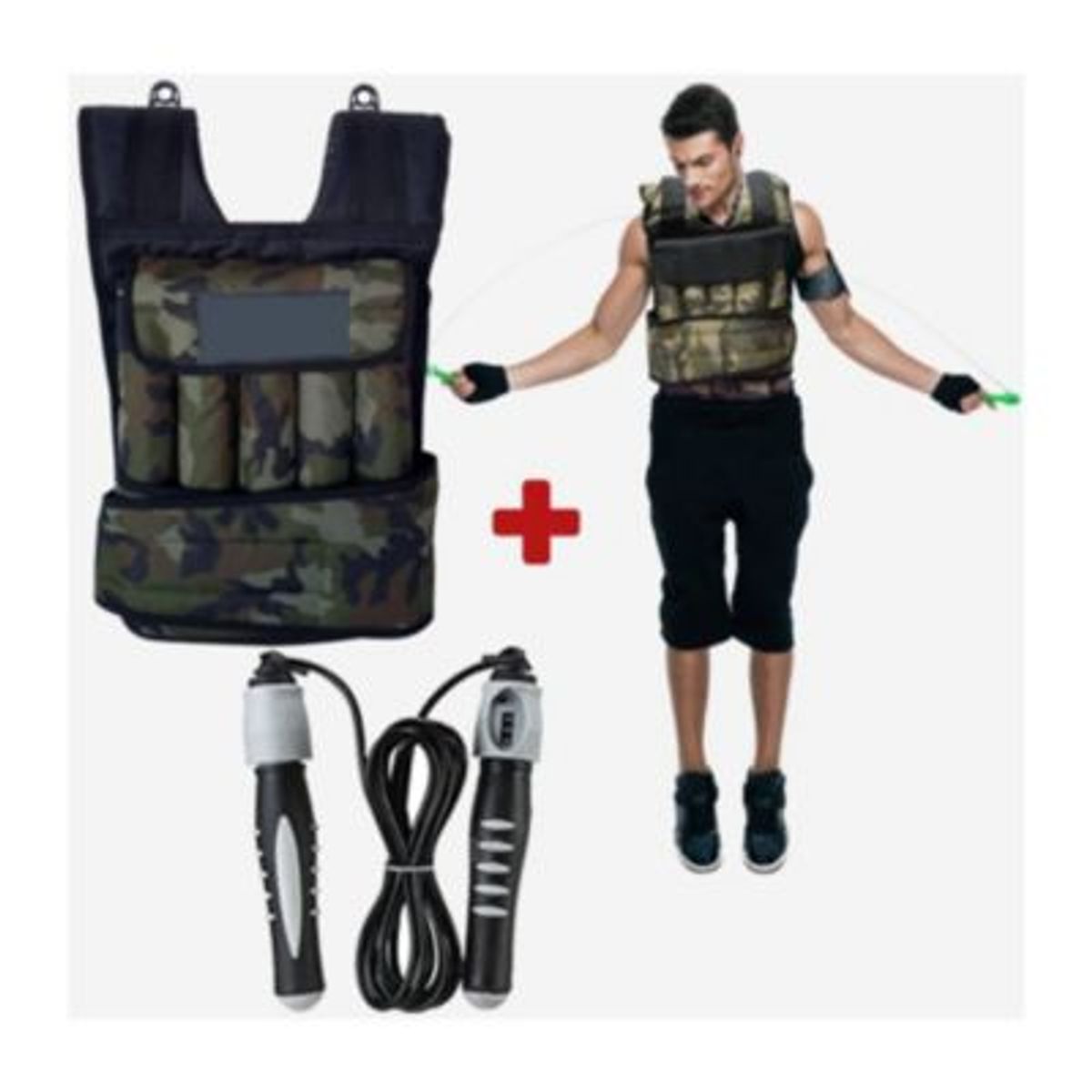 HOLGU - Chaleco De Peso 10kg Running CrossFit Soga Para Saltar