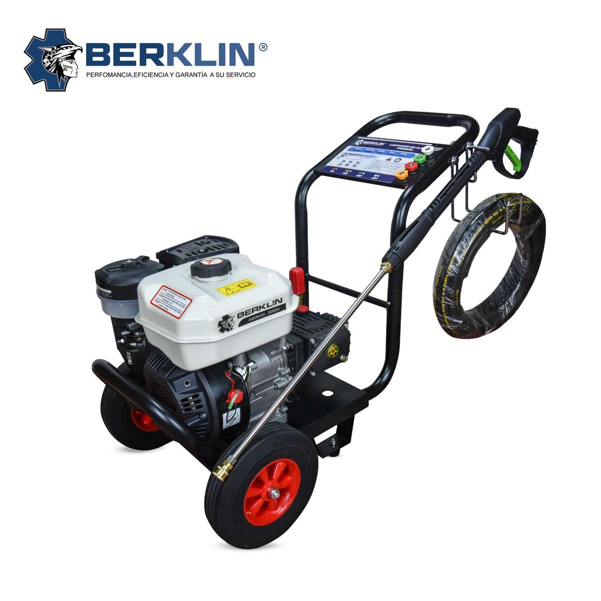 BERKLIN - HIDROLAVADORA CON MOTOR A GASOLINA DE ALTA PRESIÓN 1450 PSI