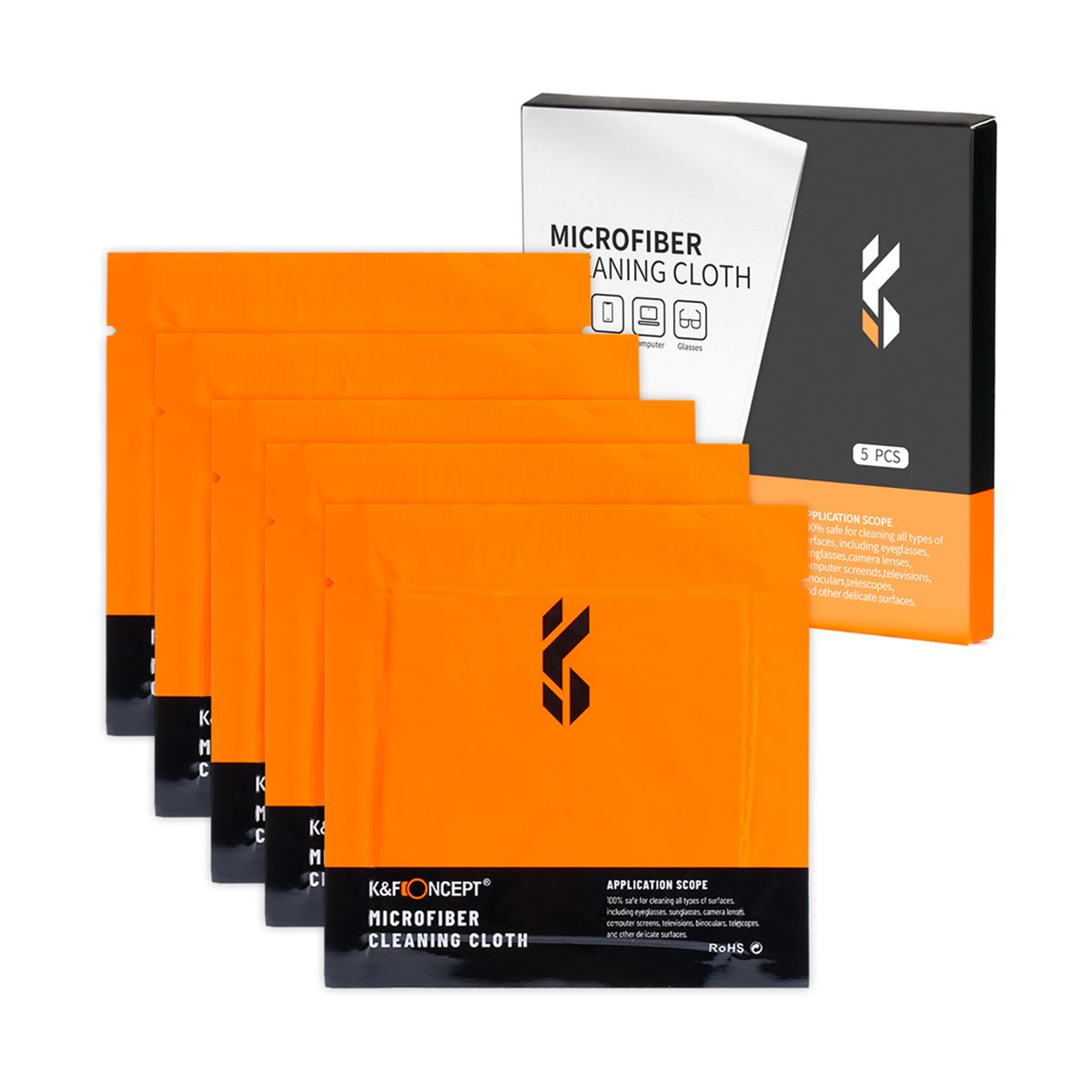 K&F CONCEPT - Kit de 5 paños microfibra 15 x 15 cm – K&F Concept