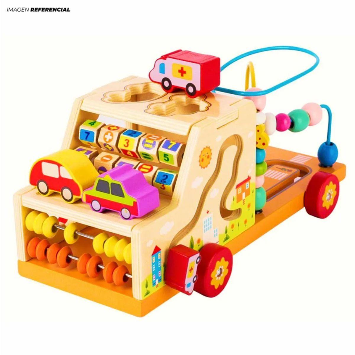 GENERICO - Carrito Didáctico Multifuncional de Madera