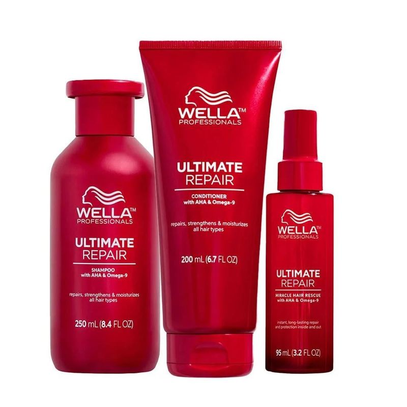 WELLA - WELLA ULTIMATE REPAIR Shampoo + Conditioner + Miracle Hair Rescue 95 m