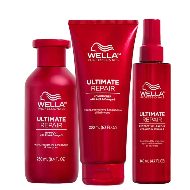 WELLA - WELLA ULTIMATE REPAIR Shampoo ml + Conditioner ml + Protect Leave-In