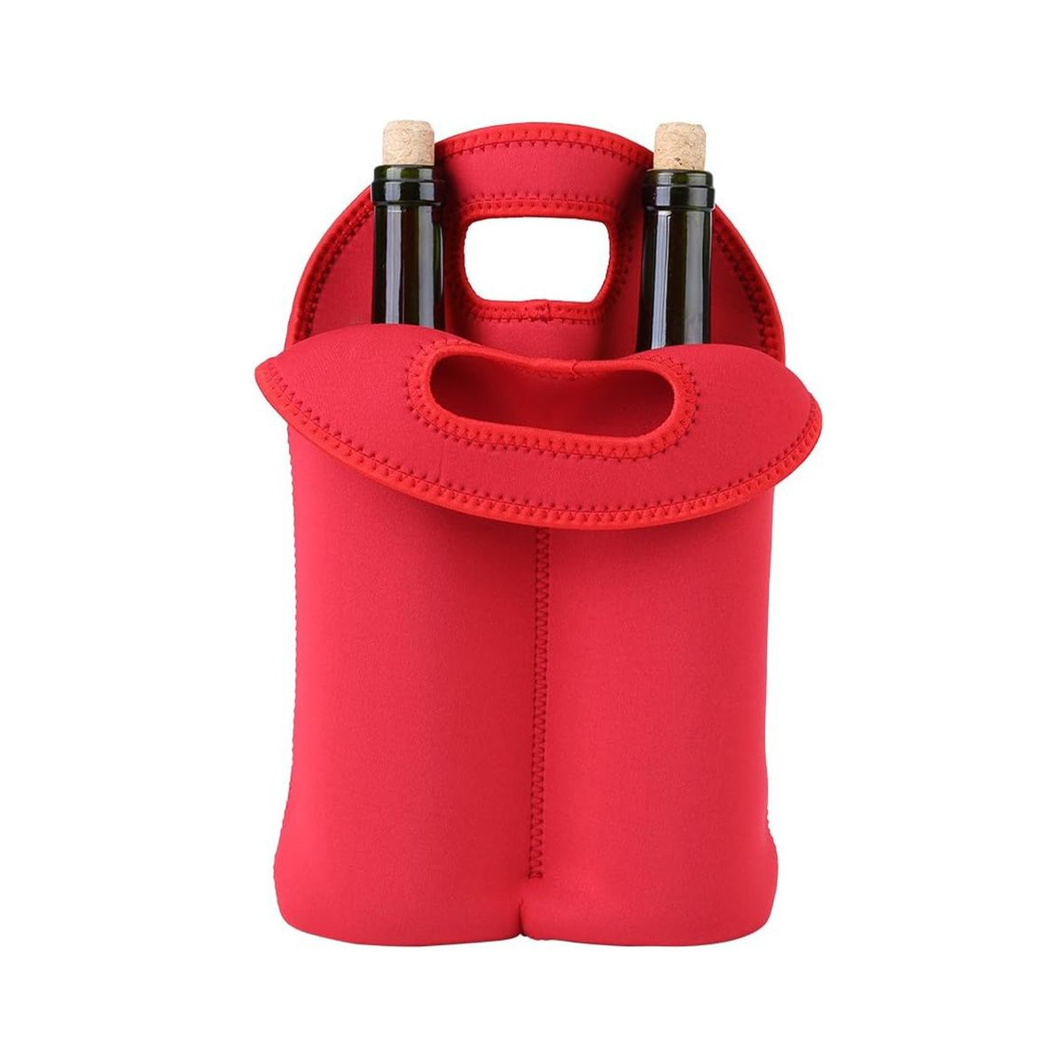 GENERICO - Bolsa de Regalo Transporte para Vino o Botellas Wine Bag color Rojo