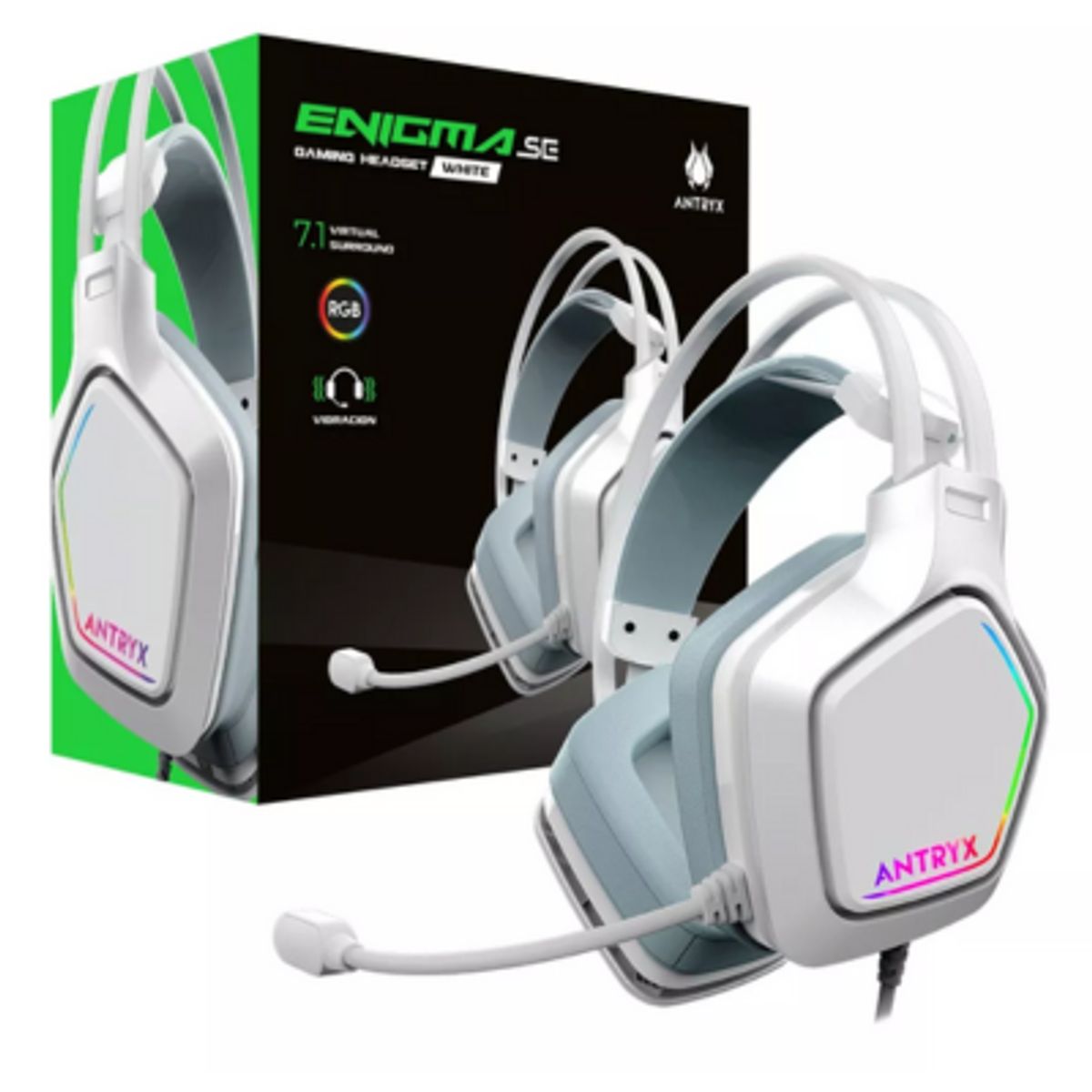 ANTRYX - AUDIFONO C/MICROFONO ANTRYX ENIGMA SE WHITE 7.1 VIRTUAL