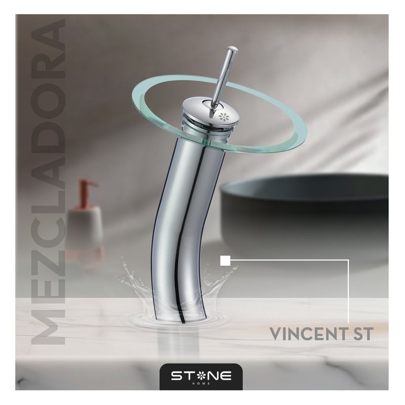 STONE - MEZCLADORA MONOCOMANDO PBOWL AL MUEBLE VINCENT ST CROMADO STONE