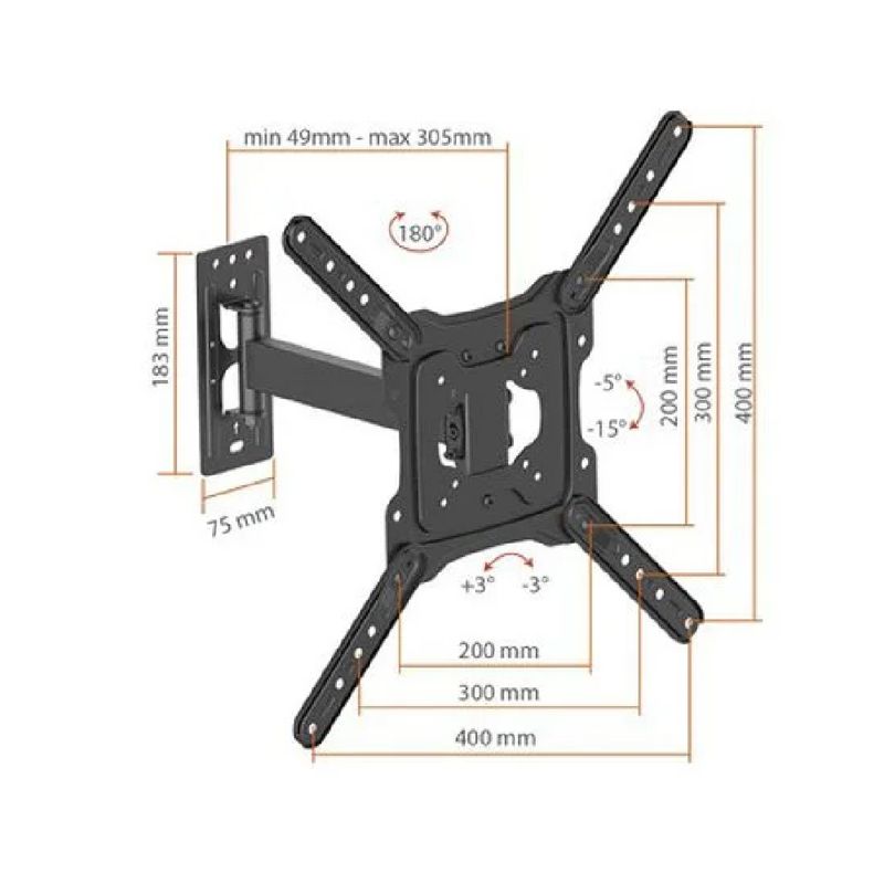 SOPORTEX - Rack Móvil para TV de 23 - 55" Soportex LPA50-441