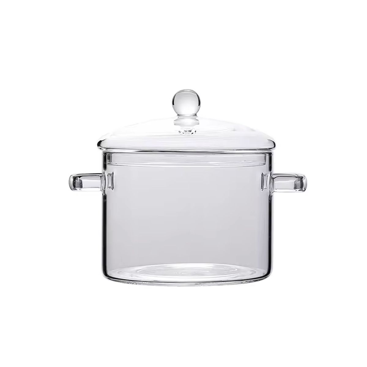 INSPIRA - Olla de Vidrio Borosilicato con Tapa Resistente al Calor