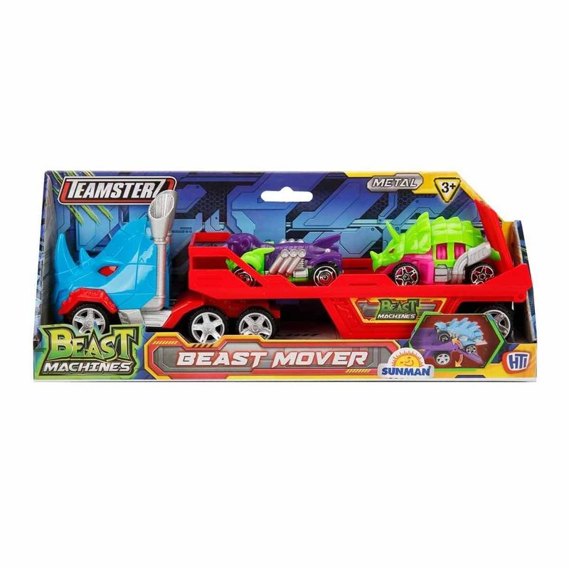 TEAMSTERZ - Juguete Carro Transporte Pesado + 2 Autos Teamsterz
