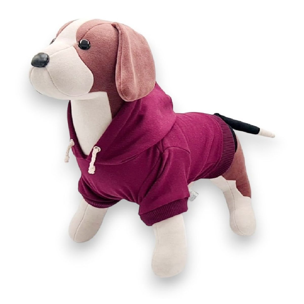 MD - Ropa Capucha polera de algodon para Mascotas Guinda T7