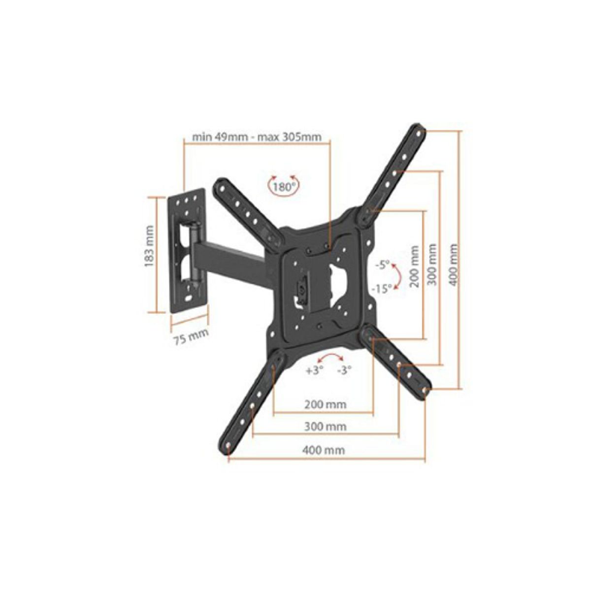SOPORTEX - Rack móvil para TV de 23 - 55" Soportex LPA50-441