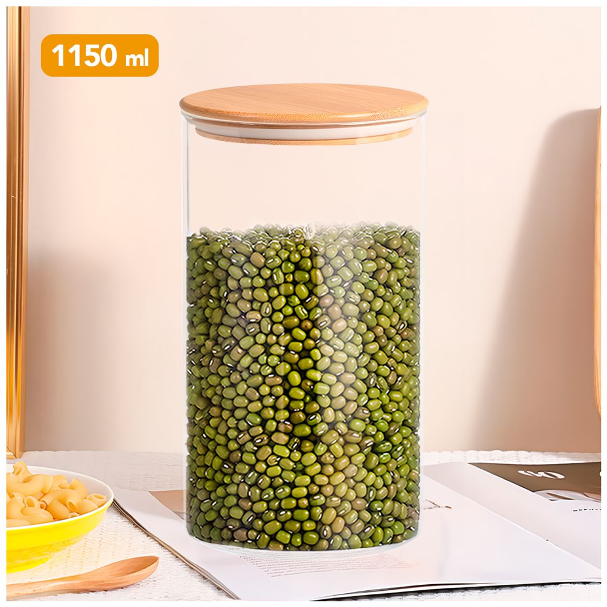 KELLER - Frasco Hermético Táper de Cocina 1150 ML Circular H65