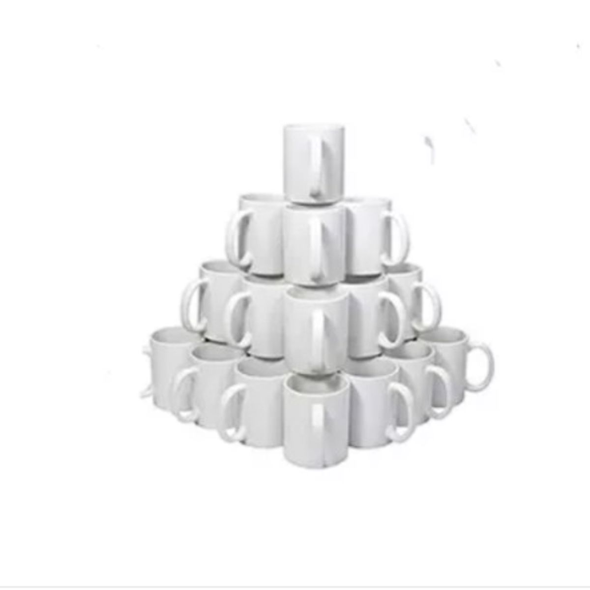 GENERICO - Pack de 36 tazas de color blanco