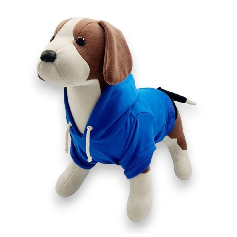 MD - Ropa Capucha polera de algodon para Mascotas AzulinoT6