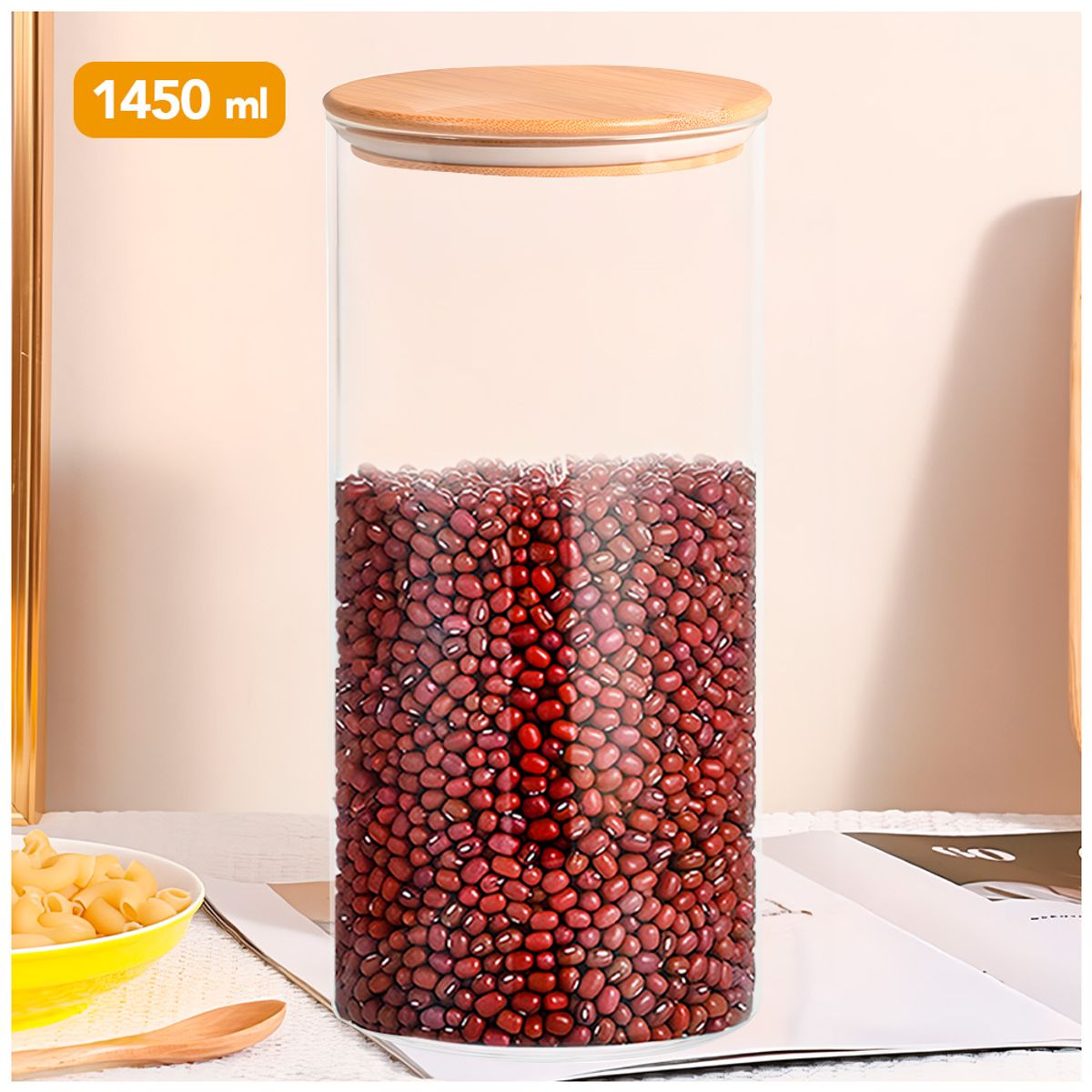 KELLER - Frasco Hermético Táper de Cocina 1450 ML Circular H67