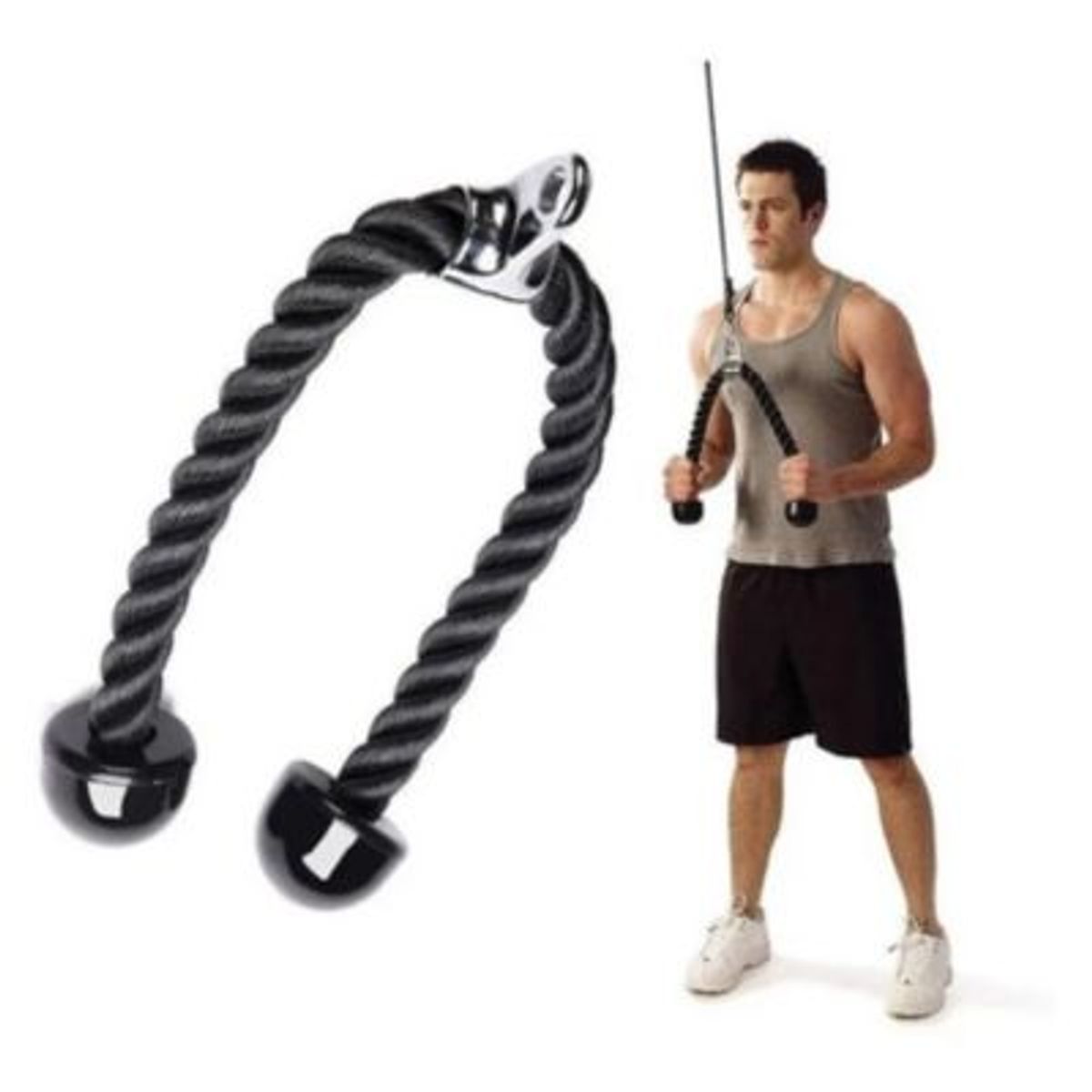 HOLGU - Soga Polea Trenzada Importada Tríceps Bíceps