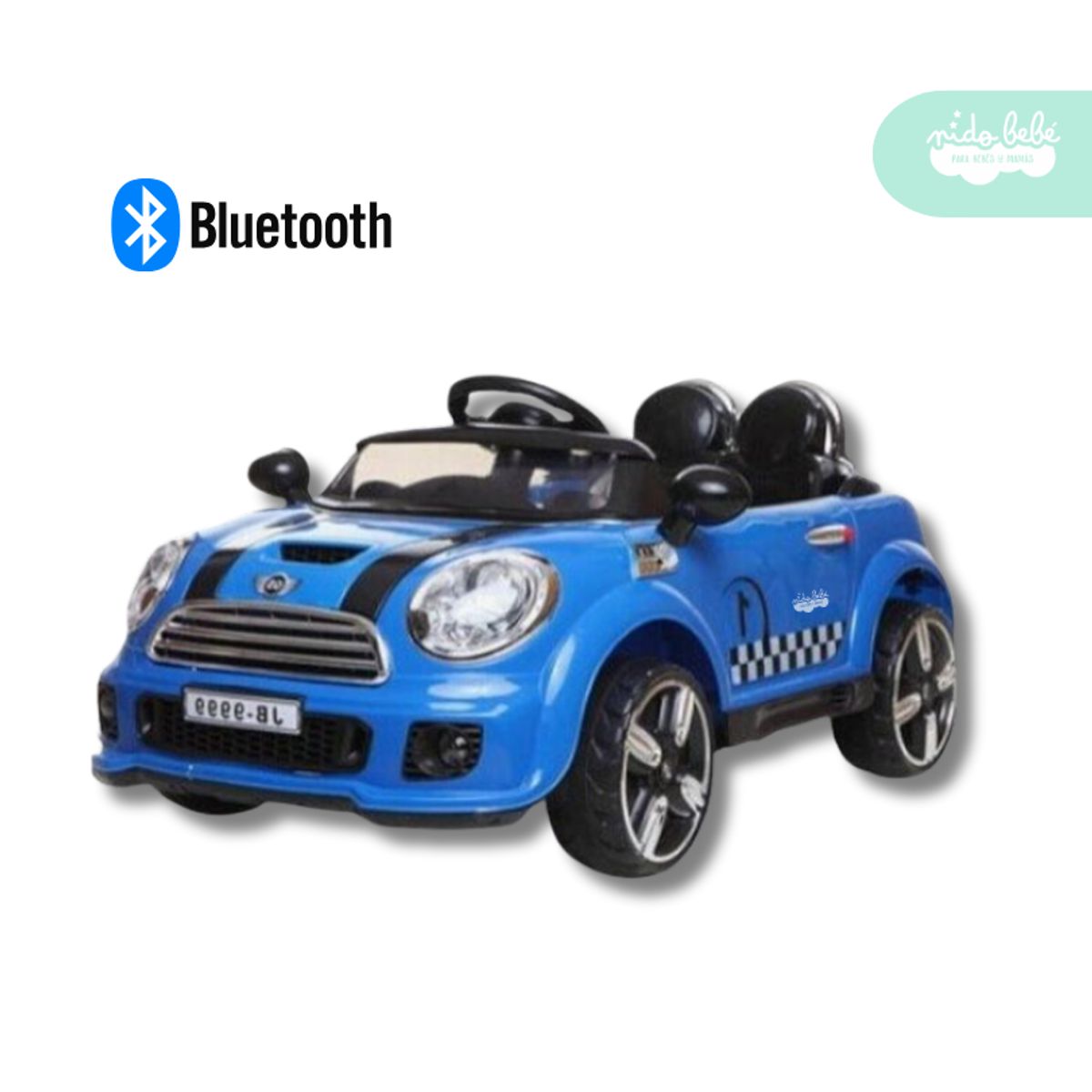 GENERICO - Carrito a Batería para niño Modelo Mini Cooper color Azul