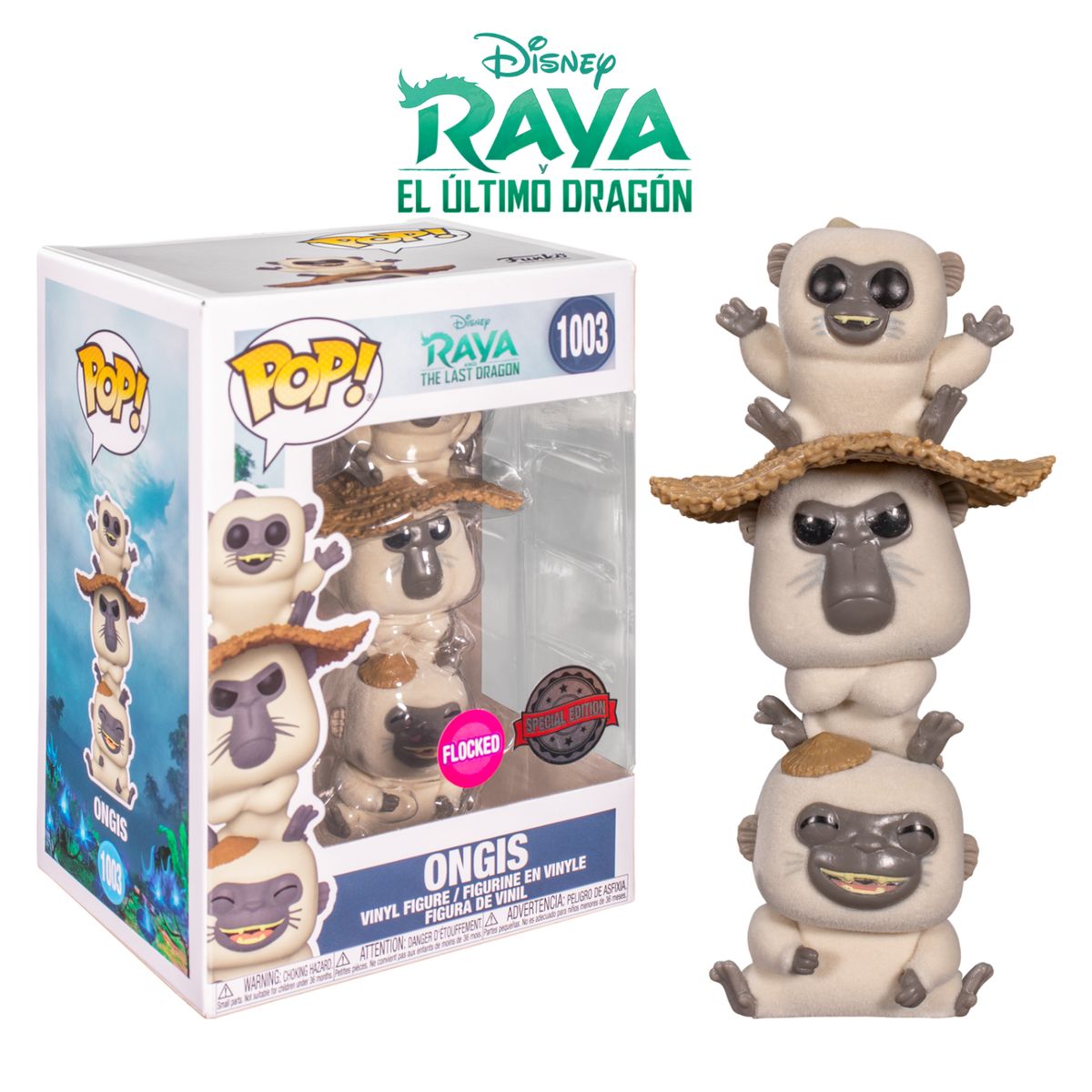 FUNKO - Funko Pop Ongis flocked - Disney Raya y el Ultimo Dragón