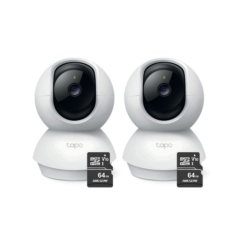 TP LINK - Kit de 2 Cámaras De Seguridad Full HD Tapo C200 + Micro SD64gb - Tp-link